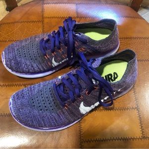Nike Free RN Flyknit Womens Size 6 Purple Running Shoes Sneakers 831070-503